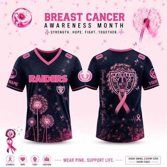 Limited Edition Las Vegas Raiders 2026 Breast Cancer Awareness x Dandelion of Hope Jersey