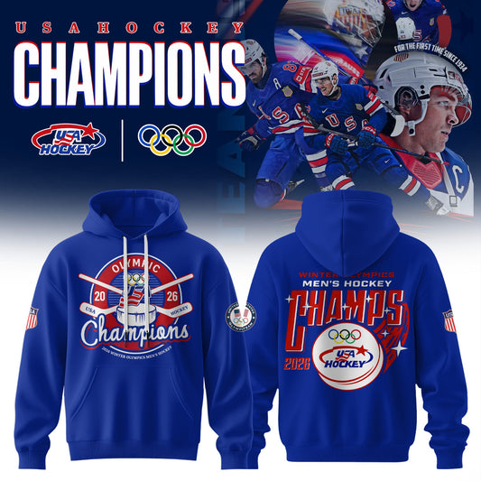 USA Men’s National ICE Hockey Team 2026 Olympic Gold Exclusive Hoodie