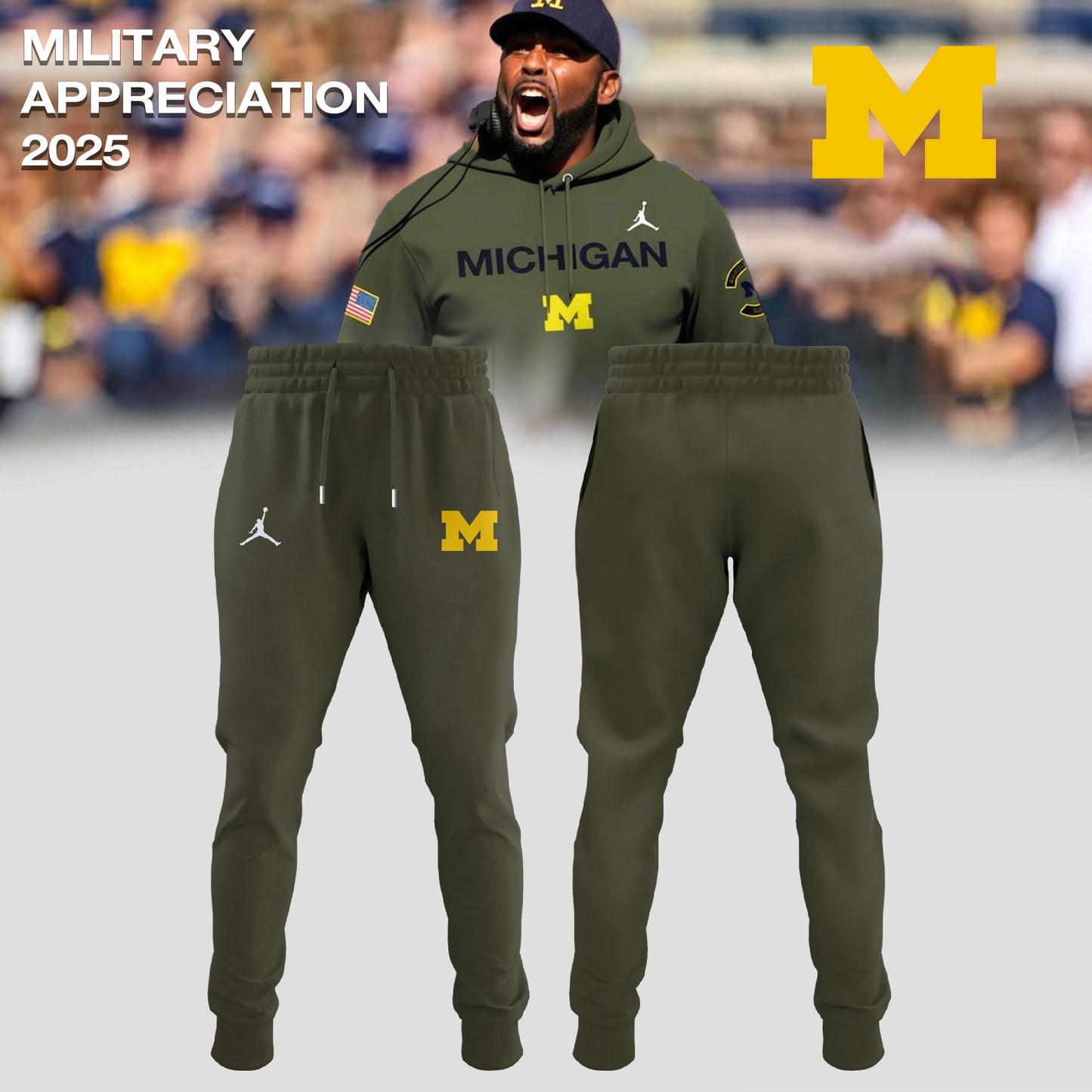 Michigan Wolverines Military Appreciation 2025 Special Hoodie