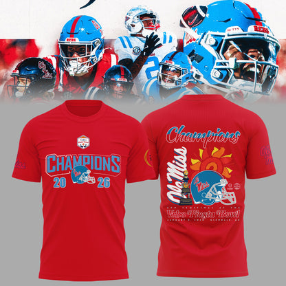 Ole Miss Vrbo Fiesta Bowl Champion 2026 Shirt