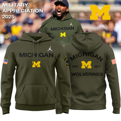 Michigan Wolverines Military Appreciation 2025 Special Hoodie