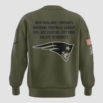 Special New New England Patriots Salute to Service 2025 Combo Sweatshirt