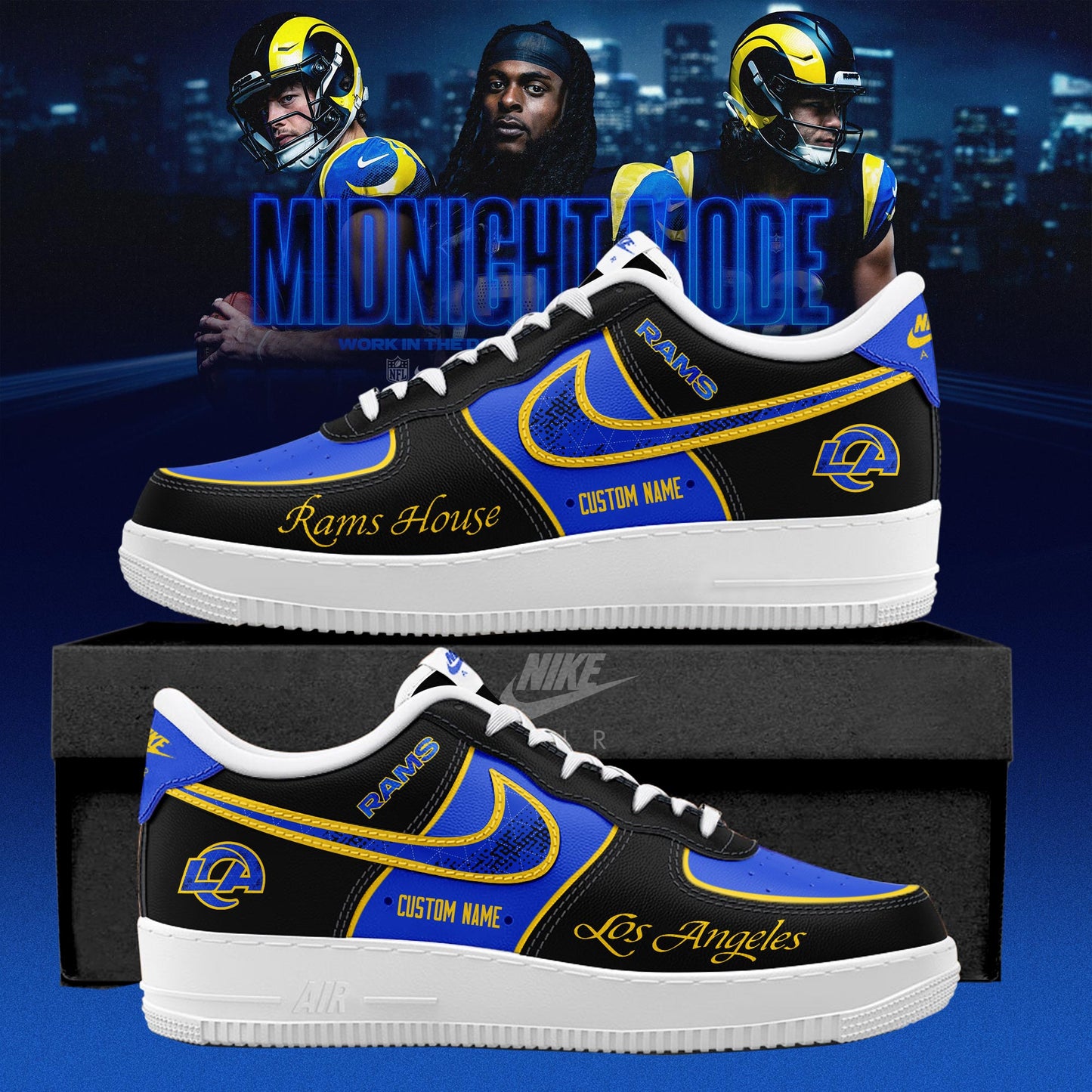 Los Angeles Rams Midnight Blue 2025 Rivalries Special AF1 Sneaker