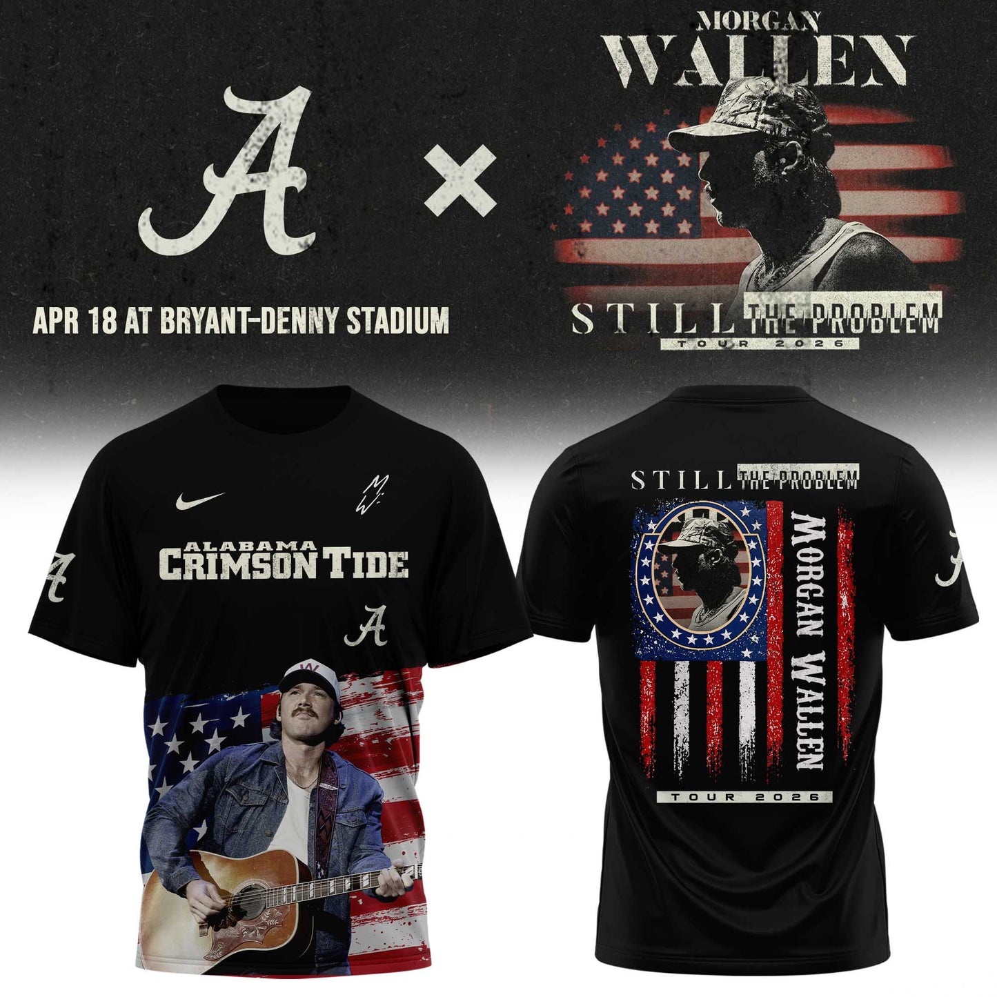 Alabama Crimson Tide x Morgan Wallen – Still The Problem Tour 2026