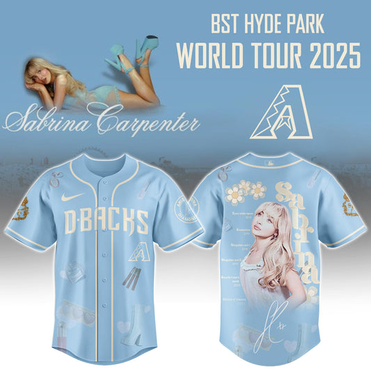 A Diamondbacks x Sabrina Carpenter Short n™ Sweet Tour� Jersey Editions Limited +Selling Out Fast