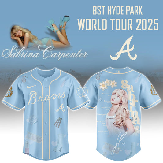 A Braves x Sabrina Carpenter Short n™ Sweet Tour� Jersey Editions Limited +Selling Out Fast