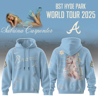 A Braves x Sabrina Carpenter Short n™ Sweet Tour� Hoodie Editions Limited +Selling Out Fast