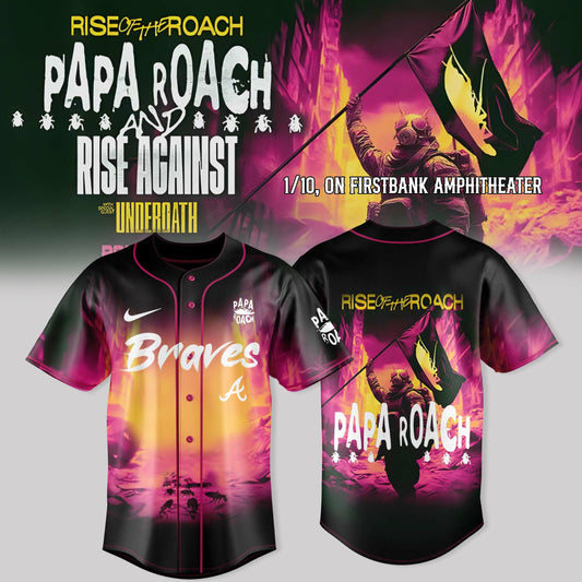 Atlanta Braves X Papa Roach Rise of the Roach Tour Merch