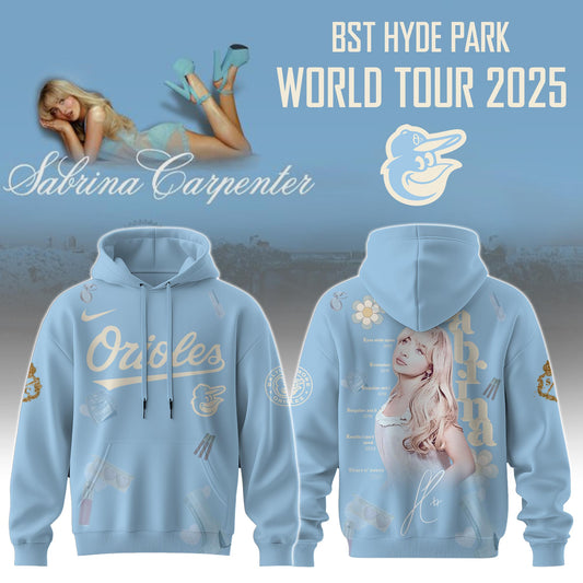 B Orioles x Sabrina Carpenter Short n™ Sweet Tour� Hoodie Editions Limited +Selling Out Fast