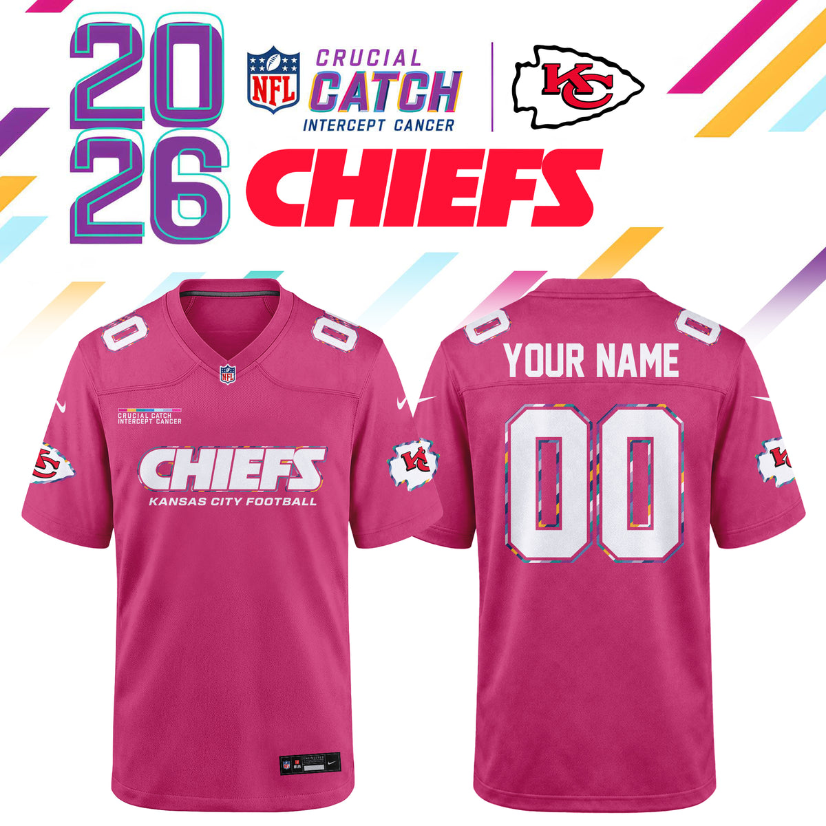 NFL Crucial Catch 2026 Pink Limited Edition Jersey