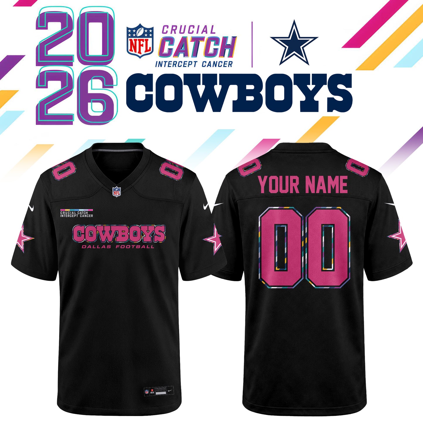 NFL Crucial Catch 2026 Pink Limited Edition Jersey