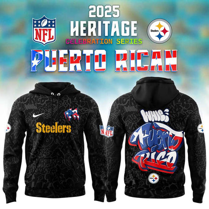 Pittsburgh Steelers Puerto Rico Heritage New Combo Hoodie