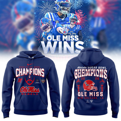 Ole Miss Rebels 2026 Sugar Bowl Champions Limited Edition Combo Hoodie