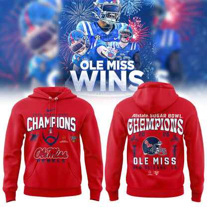 Ole Miss Rebels 2026 Sugar Bowl Champions Limited Edition Combo Hoodie