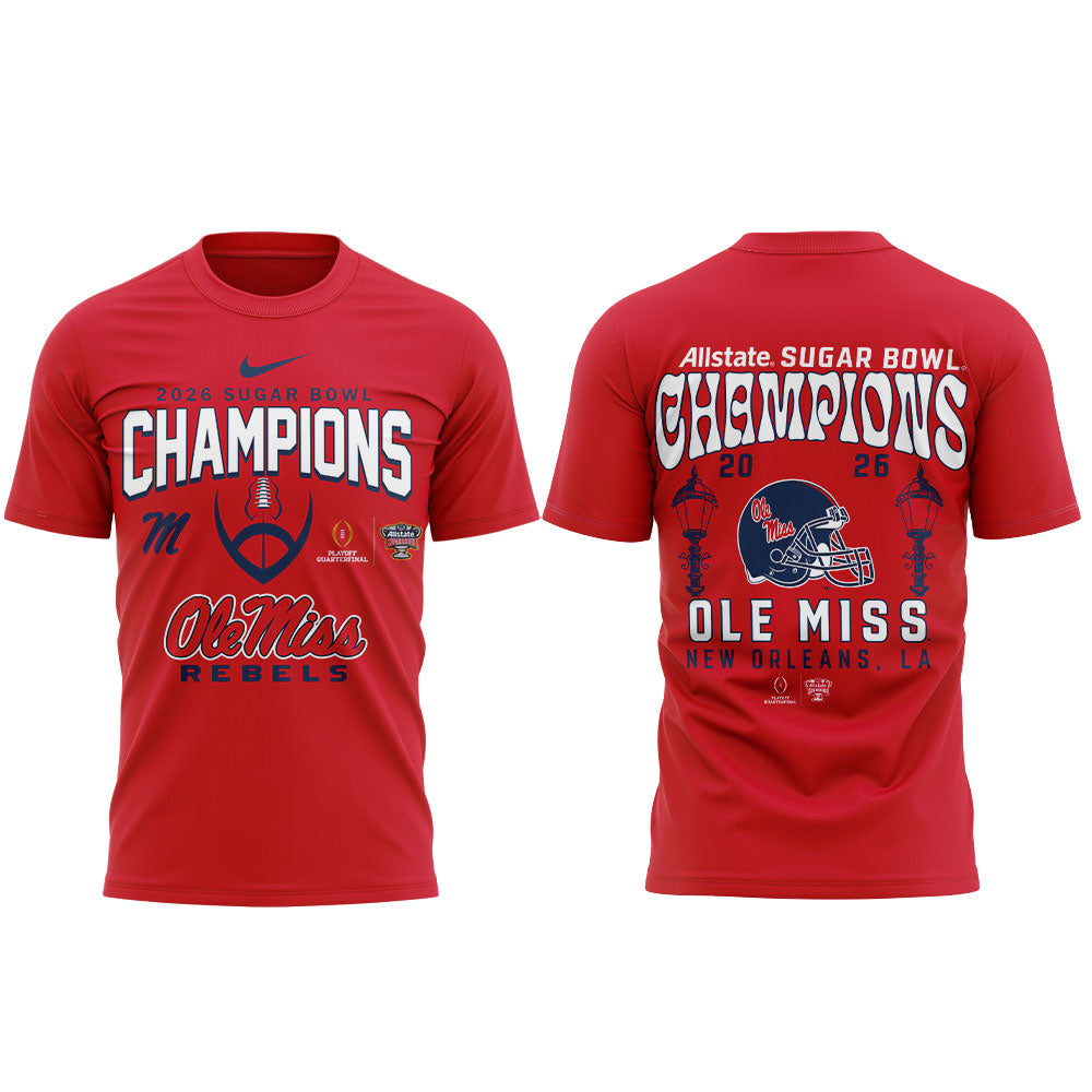 Ole Miss Rebels 2026 Sugar Bowl Champions Limited Edition Combo T-Shirt