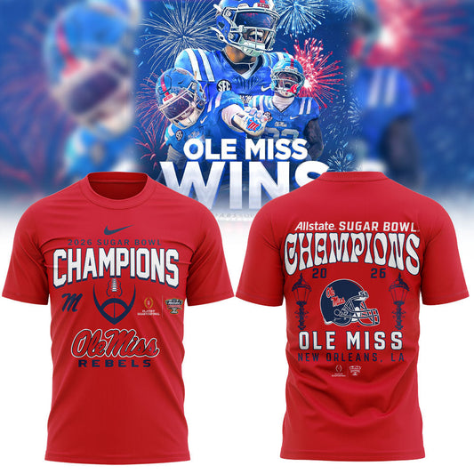 Ole Miss Rebels 2026 Sugar Bowl Champions Limited Edition Combo T-Shirt