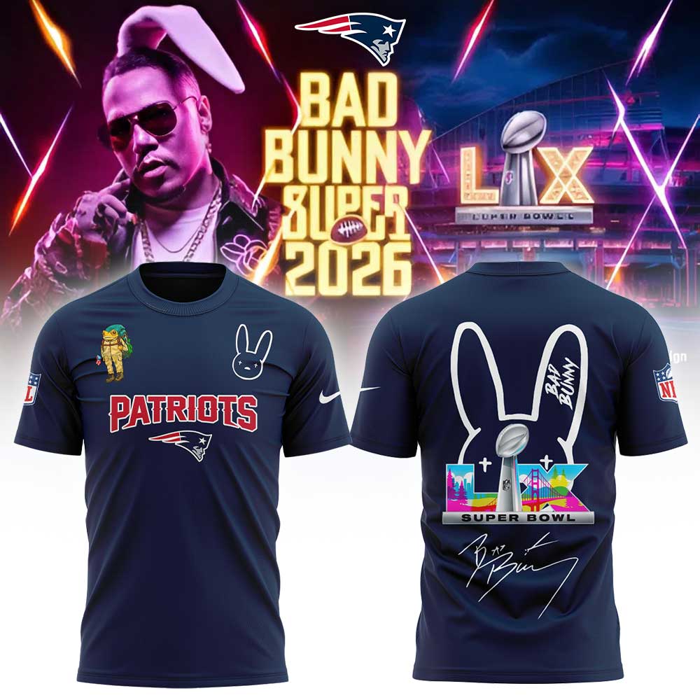 NE.Patriots x Bad Bunny Super Bowl 2026 Combo Shirt
