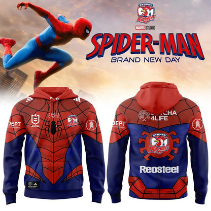 Sydney Roosters x Spider-Man 2026 Merch Hoodie