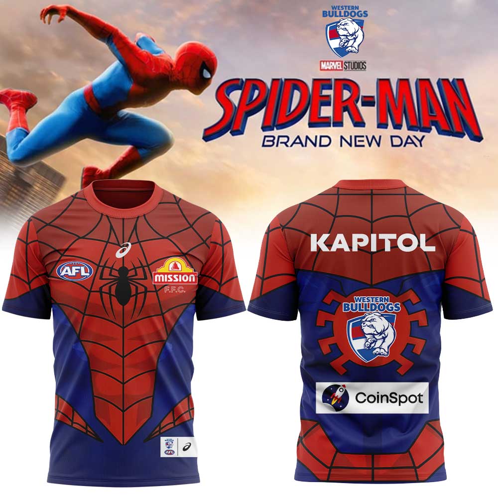 Western Bulldogs x Spider-Man 2026 Merch Shirt