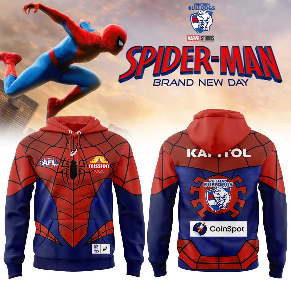 Western Bulldogs x Spider-Man 2026 Merch Hoodie