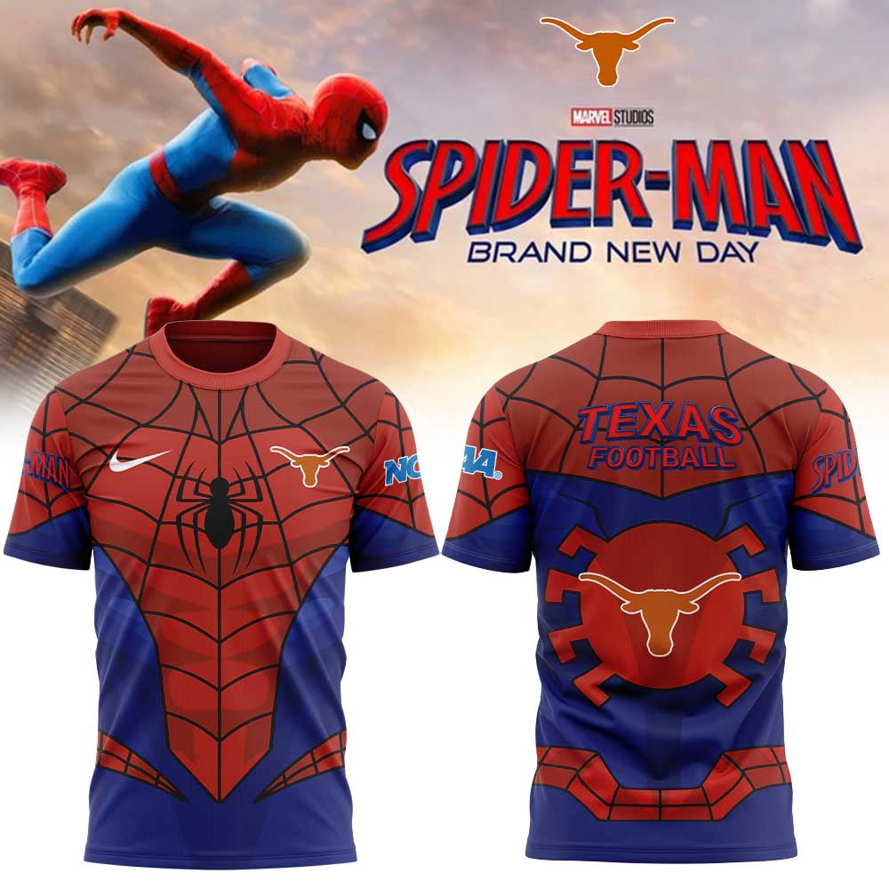 Texas Longhorns x Spider-Man 2026 Merch T-Shirt