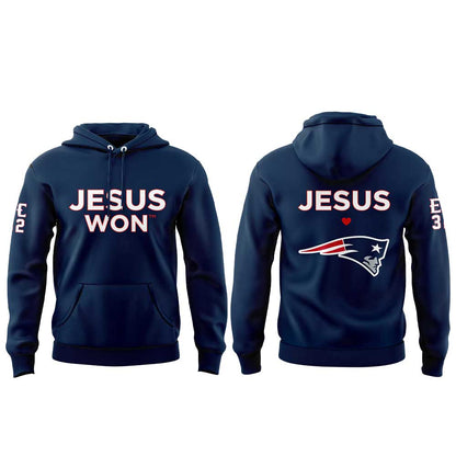 New England Patriots - Jesus Won Hoodie