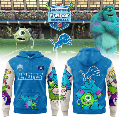 Detroit Lions x Monsters Funday Football Hoodie