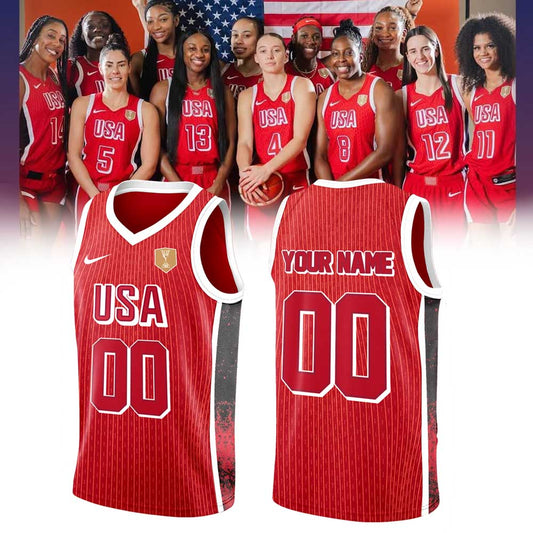 Team USA FIBA Women’s Basketball World Cup 2026 Qualifying Tournament Jersey Custom Name, Number