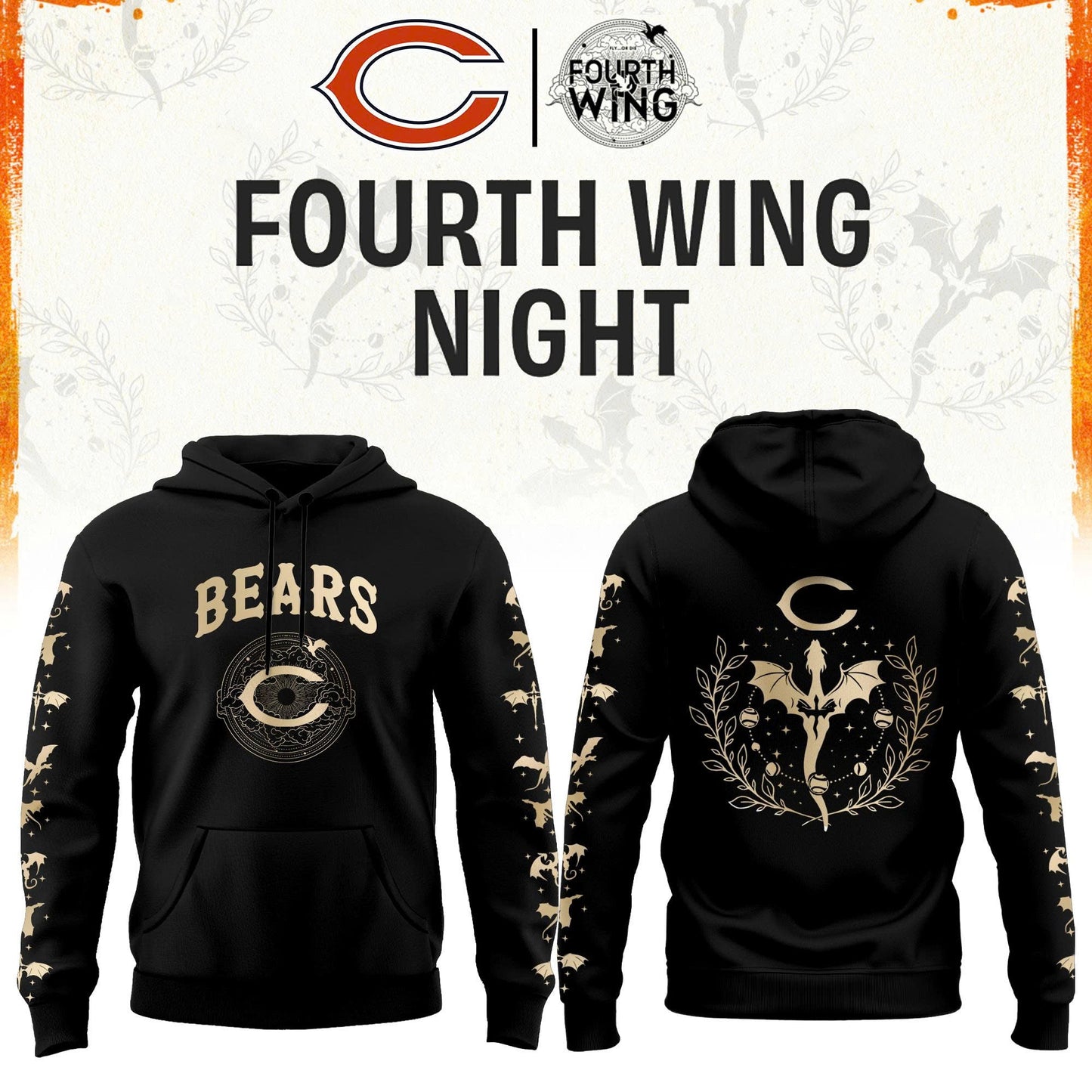 All Team NFL x Fourth Wings Night 2026 Black Hoodie