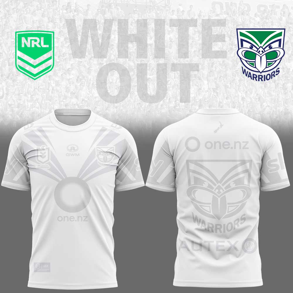 NZ Warriors White out NRL Limited Edition Shirt