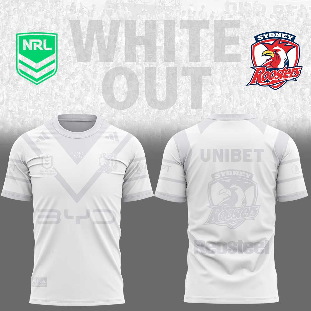 Sydney Roosters White out NRL Limited Edition Shirt