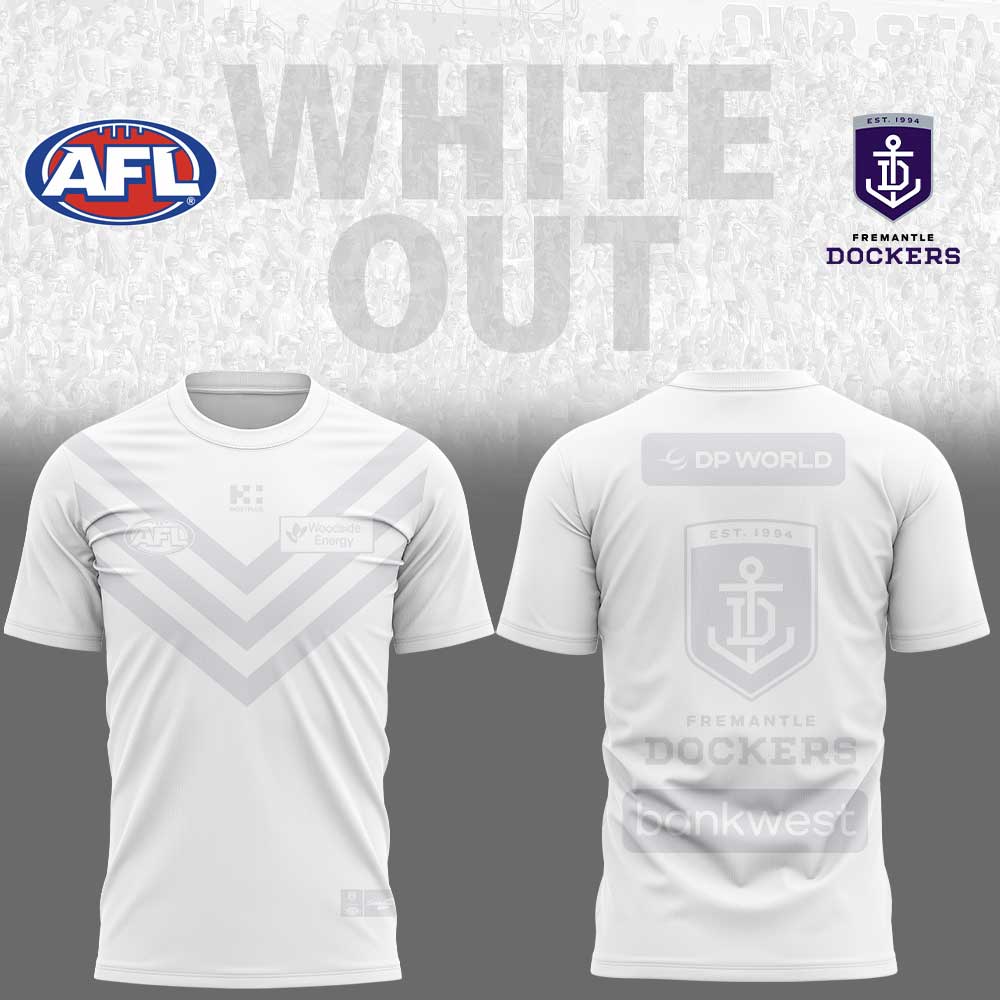 Fremantle Dockers 2026 White out AFL Limited Edition T-Shirt