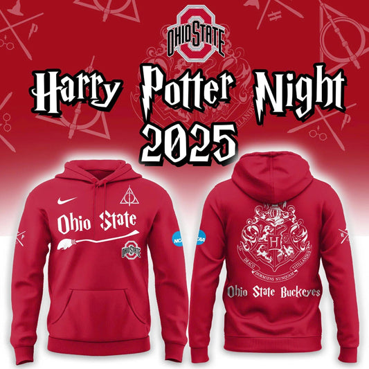 Limited Edition Ohio State Football Harry Potter Hogwarts Night 2025 Hoodie