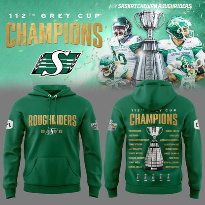 Saskatchewan Roughriders 2025 Grey Cup Champions Combo Blue Hoodie