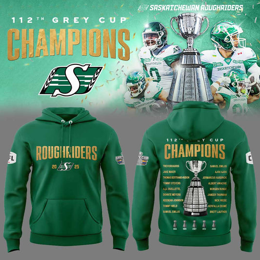 Saskatchewan Roughriders 2025 Grey Cup Champions Combo Blue Hoodie