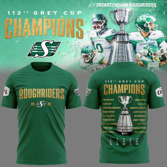 Saskatchewan Roughriders 2025 Grey Cup Champions Combo Blue Shirt