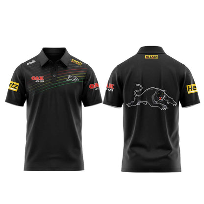 Penrith Panthers 2026 Ivan Cleary Black & Stripes Polo