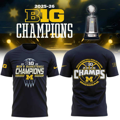 Michigan Men’s Basketball 2026 Big Ten Regular Season Title T-Shirt