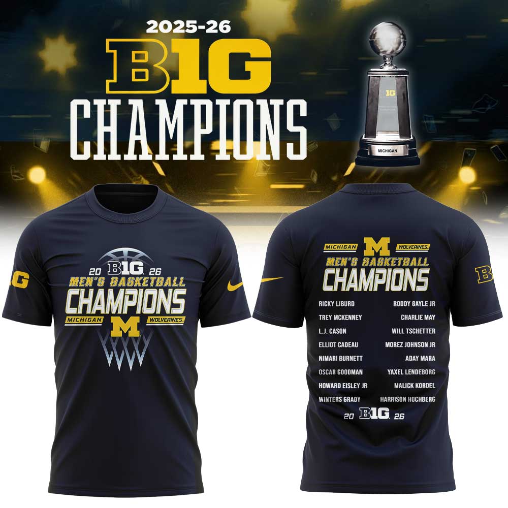 Michigan Men’s Basketball 2026 Big Ten Regular Season Title T-Shirt