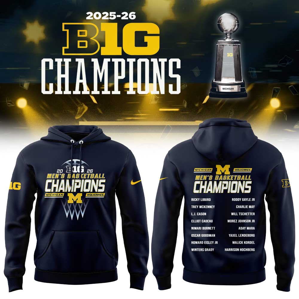 Michigan Men’s Basketball 2026 Big Ten Regular Season Title Hoodie