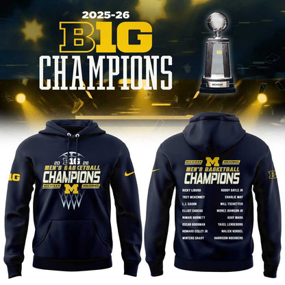 Michigan Men’s Basketball 2026 Big Ten Regular Season Title Hoodie