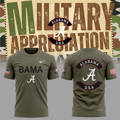 Alabama Military Appreciation 2025 Combo T-Shirt