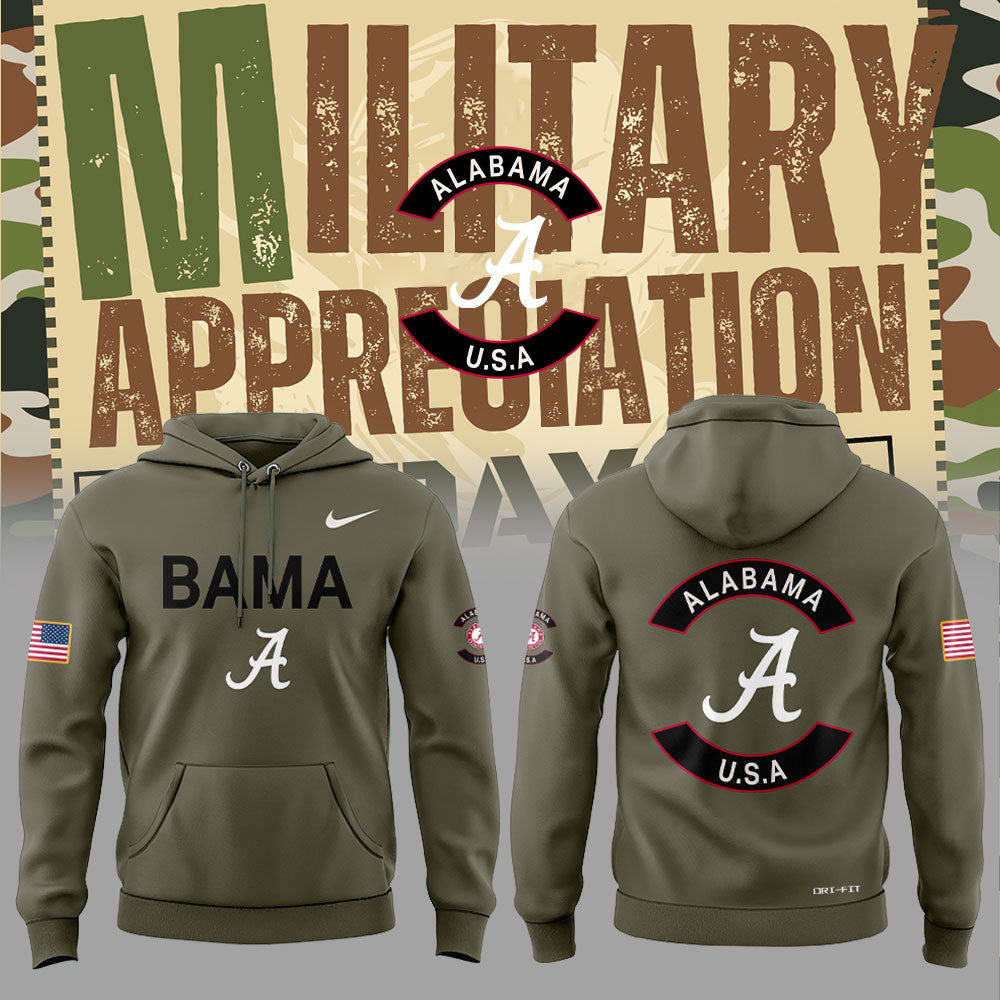 Alabama Military Appreciation 2025 Combo Hoodie