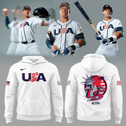 Team USA 2026 World Baseball Classic Combo Hoodie White