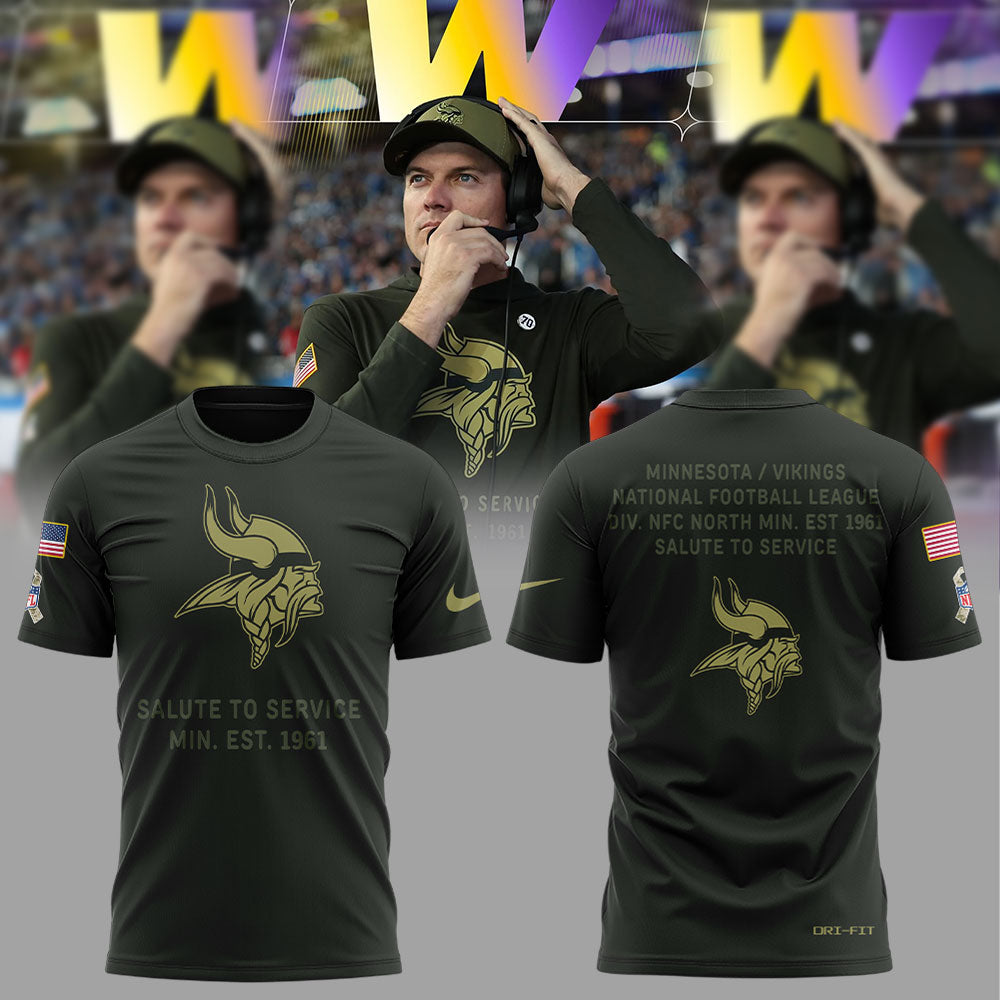 M.Vikings 2025 Salute to Service Combo TShirt