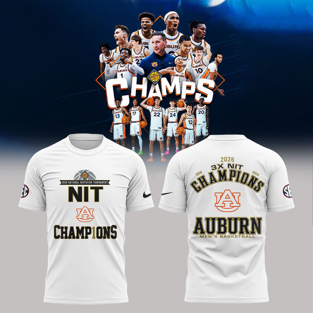 Auburn Men’s Basketball 2026 National Invitation Tournament Champions Shirt