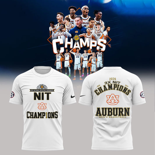 Auburn Men’s Basketball 2026 National Invitation Tournament Champions Shirt