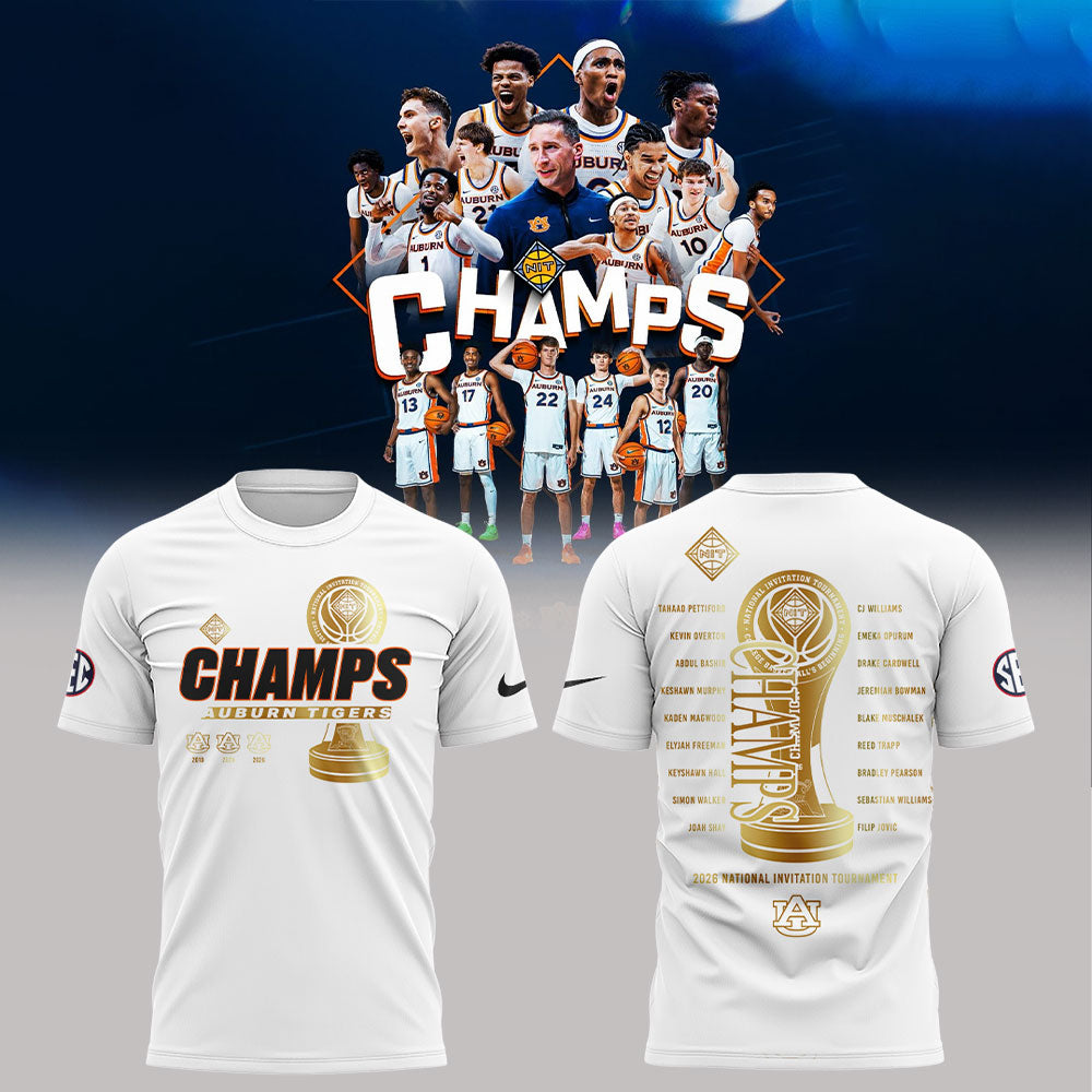 Auburn Men’s Basketball 2026 National Invitation Tournament Champions Shirt