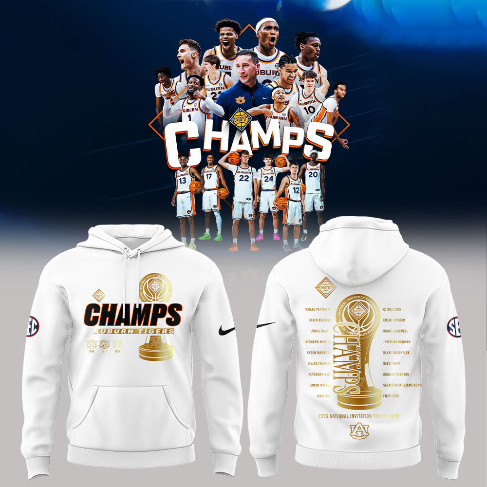 Auburn Men’s Basketball 2026 National Invitation Tournament Champions Hoodie