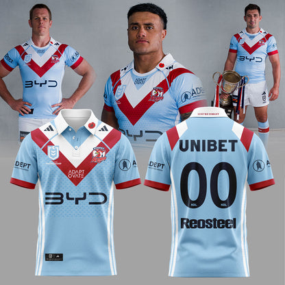 S Roosters ANZAC DAY CUP JERSEY 2026 Polo Custom Number